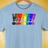 Distressed Philly LGBTQ Pride Whee! Exclamation Points Premium Unisex - Baby Blue